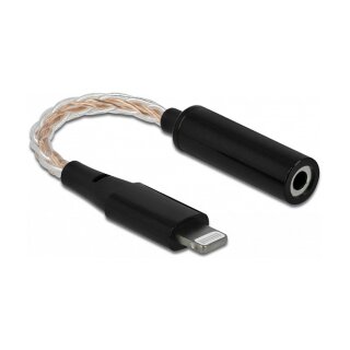 Audio Adapter 8 Pin Lightning™ Stecker DAC 24 Bit/48 kHz Hi-Res zu 3,5 mm 4 Pin Klinkenbuchse 10,5 cm