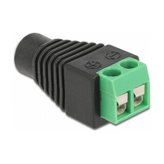 Delock Adapter DC 1,35 x 3,5 mm Buchse > Terminalblock 2 Pin