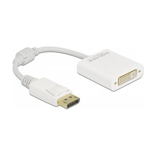 Delock Adapter DisplayPort 1.1 Stecker zu DVI Buchse Passiv weiß
