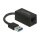 Delock USB Typ-A Netzwerk Adapter Gigabit LAN 1 x RJ45 kompakt schwarz ASIX