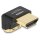 Delock HDMI Adapter Stecker zu Buchse 90° unten gewinkelt 8K 60 Hz Metall