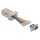 D-Sub 9 Pin Buchse zu RJ50 Buchse Montagesatz grau