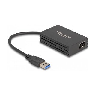 Delock USB Typ-A Netzwerk Adapter Gigabit LAN 1 x SFP