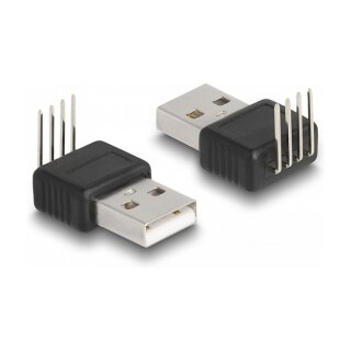 Delock Adapter USB 2.0 Type-A Stecker zu 4 Pin 90° gewinkelt