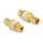 Delock Audio Adapter Cinch Buchse zu Buchse zum Einbau, Farbring rot