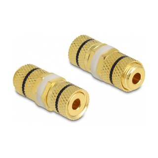 Audio Adapter Polklemme zu Polklemme zum Einbau, Farbring schwarz