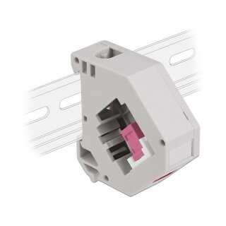 Delock Hutschienenadapter mit Keystone SC Simplex Buchse zu SC Simplex Buchse violett