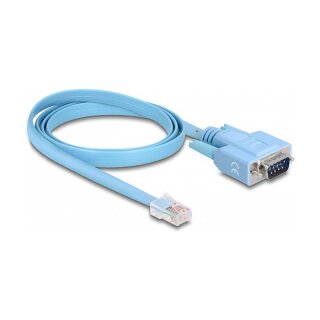 Delock Adapter RS-232 DB9 Stecker zu 1 x Seriell RS-232 RJ45 Stecker 1 m