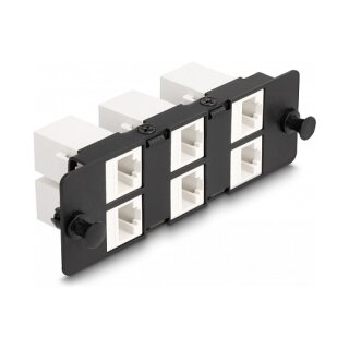 Keystone Adapter Panel 6 Port schwarz