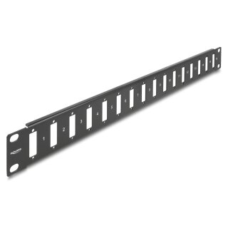19" Panel für Adapter mit Schraubanschluss 16 Port schwarz