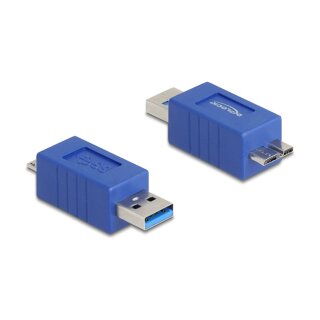 Delock USB 5 Gbps Adapter USB Typ-A Stecker zu USB Micro-B Stecker