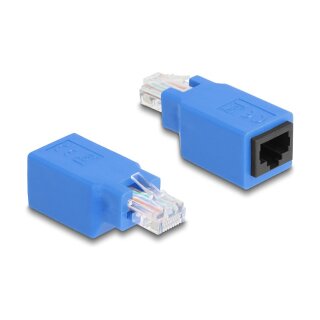 RJ45 Rollover Adapter Stecker zu Buchse