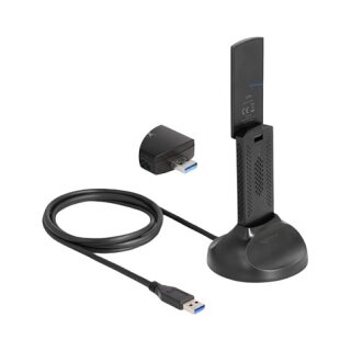 Delock Wi-Fi 6E Dualband WLAN USB Adapter AX5400 (2 x 2402 + 574 Mbps)