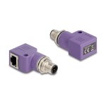 Delock M12 Adapter D-kodiert 4 Pin Stecker zu RJ45 Buchse...