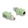 Delock M12 Adapter X-kodiert 8 Pin Stecker zu RJ45 Buchse Cat.5e mit Befestigungsloch gerade grün