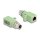 Delock M12 Adapter X-kodiert 8 Pin Buchse zu RJ45 Buchse Cat.5e mit Befestigungsloch gerade grün