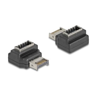 Delock Adapter USB 10 Gbps Typ-E Key A Stecker zu Buchse gewinkelt