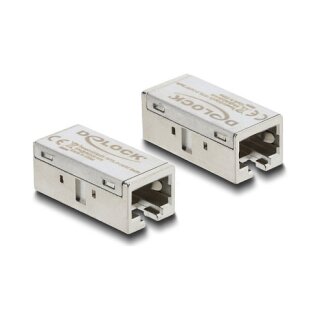 Delock Adapter Kupplung RJ45 Buchse zu Buchse Cat.6A Metall