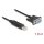 Delock USB 2.0 zu Seriell RS-232 Adapter Sub-D 9 Buchse mit Schrauben kompaktem Steckergehäuse 1,8 m FTDI
