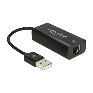 Delock USB 2.0 Typ-A Netzwerk Adapter 10/100 Mbps LAN 1 x RJ45