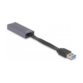 Delock USB Typ-A Netzwerk Adapter 2,5 Gigabit LAN 1 x RJ45 slim