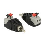Adapter Cinchstecker > Terminalblock mit Drucktasten 2...