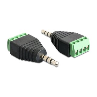 Adapter Klinke Stecker 3,5 mm > Terminalblock 4 Pin