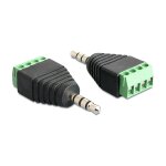 Delock Adapter Klinke Stecker 3,5 mm > Terminalblock 4...