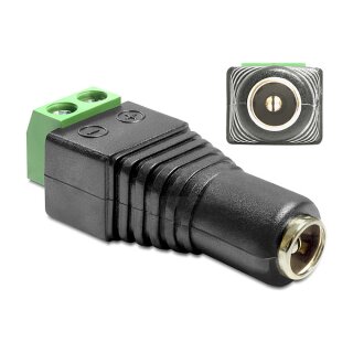 Adapter DC 5,5 x 2,5 mm Buchse > Terminalblock 2 Pin