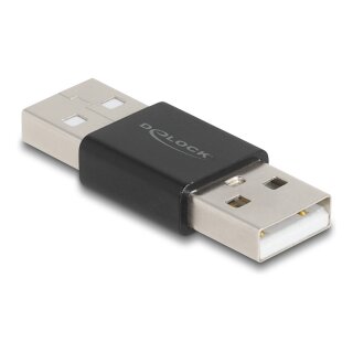 Adapter Gender Changer USB 2.0 Typ-A Stecker zu Stecker Metall