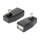Adapter USB micro-B Stecker > USB 2.0-A Buchse OTG 90° gewinkelt