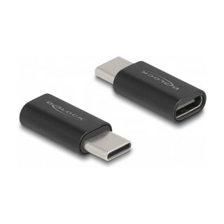 Adapter SuperSpeed USB 10 Gbps (USB 3.2 Gen 2) USB Type-C™ Stecker zu Buchse Portschoner schwarz