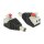 Adapter DC 5,5 x 2,1 mm Stecker > Terminalblock mit Drucktasten 2 Pin