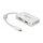 Adapter USB Type-C™ Stecker > VGA / HDMI / DVI Buchse weiß
