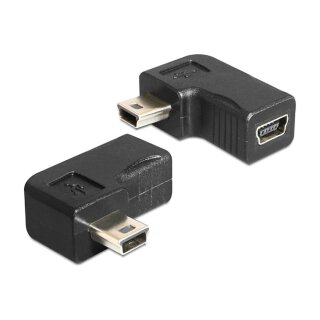Adapter USB-B mini 5 Pin Stecker / Buchse 90°gewinkelt
