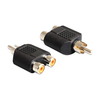 Delock Adapter 2 x Cinchbuchse > 1 x Cinchstecker