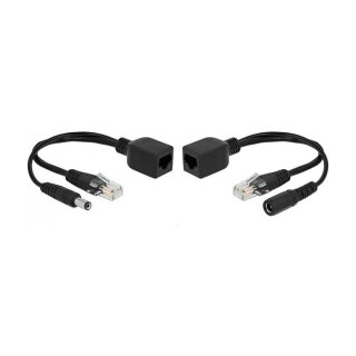 Passives PoE Adapter Set RJ45 DC 5,5 x 2,5 mm