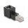 RJ45 Stecker zu RJ45 Buchse Adapter Cat.6A 90° nach oben gewinkelt