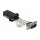 Delock D-Sub 9 Pin Stecker zu RJ45 Buchse Montagesatz schwarz