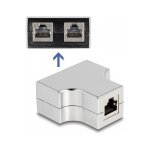 RJ45 Splitter / T-Adapter 1 x RJ45 Buchse zu 2 x RJ45...