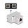 RJ45 Splitter / T-Adapter 1 x RJ45 Buchse zu 2 x RJ45 Buchse Cat.5e STP