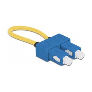 Delock LWL Loopback Adapter SC / UPC Singlemode blau