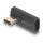 Delock USB Adapter 40 Gbps USB Type-C™ PD 3.1 240 W Stecker zu Buchse gedreht gewinkelt links / rechts 8K 60 Hz