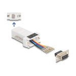 Delock D-Sub 9 Pin Buchse zu RJ12 Buchse Montagesatz...