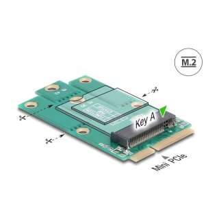 Delock Adapter Mini PCIe Stecker zu M.2 Key A Slot