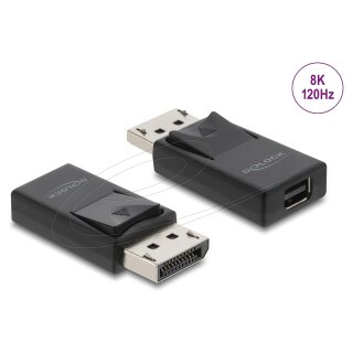 Delock DisplayPort zu Mini DisplayPort Adapter 8K mit HDR und HDCP Unterstützung - bidirektional