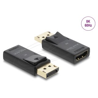 Delock Aktiver DisplayPort 1.4 zu HDMI Adapter 8K mit HDR Funktion
