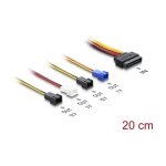 Stromversorgungskabel SATA 15 Pin Stecker zu 4 x 2 Pin...