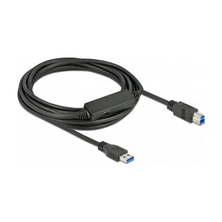Delock USB 5 Gbps Aktives Kabel USB Typ-A zu USB Typ-B 5 m