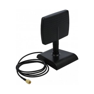 Delock WLAN WiFi 6 Antenne RP-SMA Stecker 4 - 6 dBi direktional mit magnetischem Standfuß mit Kippgelenk